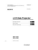 Sony Sony VPL-CX10 Manuel utilisateur