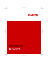 Sangean RS-332 Manuel utilisateur