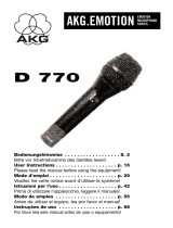 AKG D 770 Le manuel du propriétaire