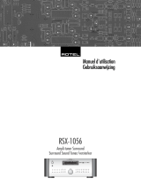 Rotel RSX-1056 Le manuel du propriétaire