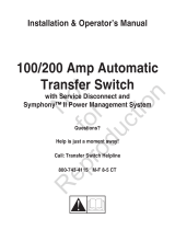 General Electric 100 AMP AUTOMATIC TRANSFER SWITCH Le manuel du propriétaire