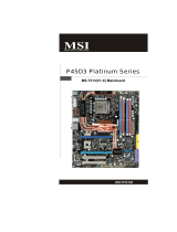 MSI P45D3 Platinum Serie Le manuel du propriétaire