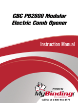 MyBinding GBC PB2600 Electric Comb Opener Manuel utilisateur