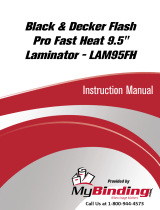 MyBinding Black & Decker Flash Pro Fast Heat 9.5" Laminator LAM95FH Manuel utilisateur