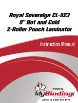 MyBinding Royal Sovereign CL-923 9" Hot and Cold 2-Roller Pouch Laminator Manuel utilisateur