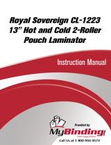 MyBinding Royal Sovereign CL-923 9" Hot and Cold 2-Roller Pouch Laminator Manuel utilisateur