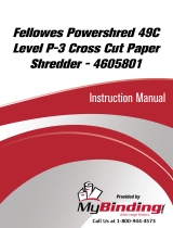 MyBinding Fellowes Powershred 49C Level 3 Cross Cut Paper Shredder 4605801 Manuel utilisateur