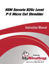 MyBinding HSM Securio B26C Level 4 Micro Cut Shredder Manuel utilisateur