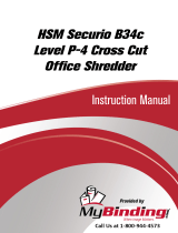 MyBinding HSM Securio B34C Level 3 Cross Cut Manuel utilisateur