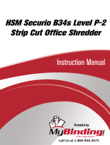 MyBinding HSM Securio B34S Level 2 Strip Cut Manuel utilisateur