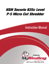 MyBinding HSM Securio B35C Level 4 Micro Cut Manuel utilisateur