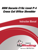 HSM HSM Securio C16C Level 3 Cross Cut Manuel utilisateur
