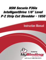 MyBinding HSM Securio P36s Level 2 Strip Cut Office Shredder Manuel utilisateur