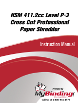 MyBinding HSM 411.2cc Level 3 Cross Cut Professional Paper Shredder Manuel utilisateur