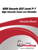 MyBinding HSM Securio B32 L6 Cross Cut Shredder Manuel utilisateur