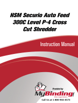 MyBinding HSM Securio Auto Feed 300C Cross Cut Shredder Manuel utilisateur