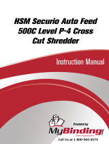 MyBinding HSM Securio Auto Feed 500C Cross Cut Shredder Manuel utilisateur