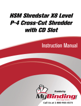 MyBinding HSM Shredstar X8 Level P-4 Cross-Cut Shredder Manuel utilisateur