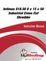 MyBinding Intimus S16.50 6 x 15 x 50 Industrial Cross Cut Shredder Manuel utilisateur