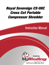 MyBinding Royal Sovereign CS-08C Cross Cut Portable Compressor Shredder Manuel utilisateur