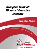 MyBinding Swingline EM07-06 Micro-cut Executive Shredder Manuel utilisateur