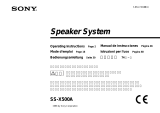 Sony SS-X500A Le manuel du propriétaire