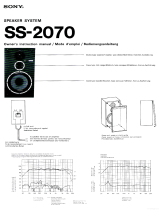 Sony SS-2070 Le manuel du propriétaire