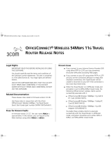 3com OfficeConnect Wireless 54Mbps Release Notes