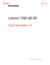 Lenovo TAB A8-50 Guide de démarrage rapide