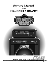 Crate Thunder Bass BX-220H Le manuel du propriétaire