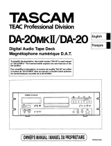 Tascam DA-20 Le manuel du propriétaire