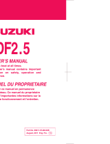 Suzuki DF 25 Le manuel du propriétaire