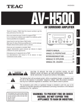 TEAC av-h500 Le manuel du propriétaire