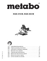 Metabo KGS 216M Le manuel du propriétaire