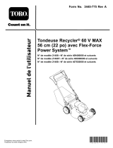 Toro Flex-Force Power System 60V MAX 22in Recycler Lawn Mower Manuel utilisateur