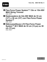 Toro Flex-Force Power System 13in or 15in 60V MAX String Trimmer Manuel utilisateur