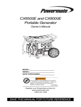 Generac CX8000 10000001785 Manuel utilisateur