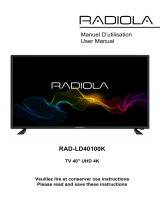 RADIOLA UHD 4K RAD-LD40100K Le manuel du propriétaire