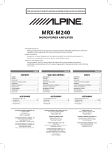 Alpine MRX-M240 Le manuel du propriétaire