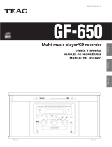 TEAC GF-650 Le manuel du propriétaire