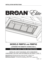 Broan RMIP33 Guide d'installation