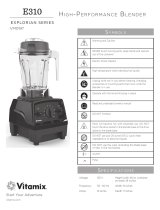 Vitamix Vitamix® Explorian™ Series E310 Professional Blender Manuel utilisateur