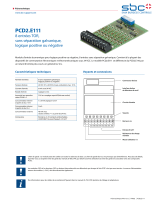 SBC PCD2.E111 Input module, 8 × 24 VDC, 0.2 ms Fiche technique