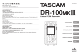 Tascam DR-100 MKIII Le manuel du propriétaire
