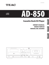TEAC AD-850 Le manuel du propriétaire