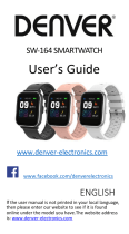 DENVER® SW-164 Touch screen Smartwatch Manuel utilisateur