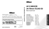 Nikon AF-S NIKKOR 24-70mm f/2.8G ED Manuel utilisateur