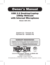 Tripp Lite Owner's Manual - USB 2.0 Desktop/Laptop 1080p Webcam Le manuel du propriétaire