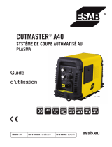 ESAB CUTMASTER® A40 Automated Plasma Cutting System Manuel utilisateur