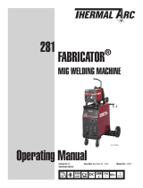 Thermal Arc 281 FABRICATOR® Mig Welding Machine Manuel utilisateur